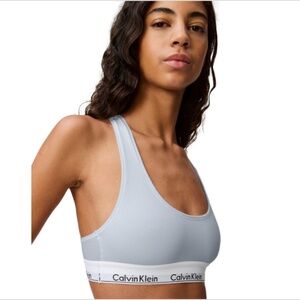 Calvin Klein Women's Modern Cotton Bralette F3785 - Sterling Blue NWT